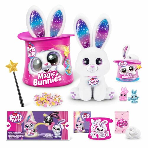 Игрушка сюрприз ZURU Pets Alive Magic Bunnies в непрозрачной упаковке белый кролик 10990₽