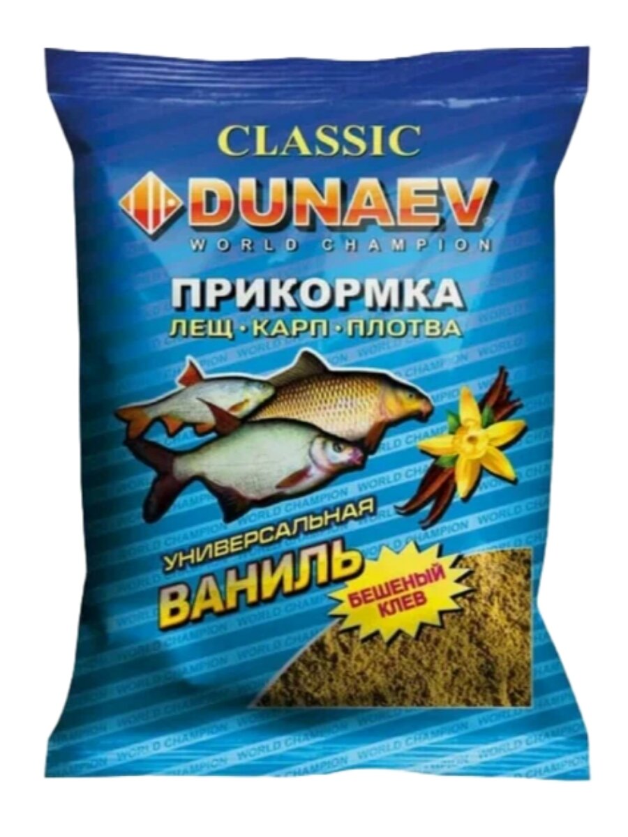 Прикормка "Дунаев классика" для ловли лещ карп плотва 0.9кг с ароматом Ванили — фото 1