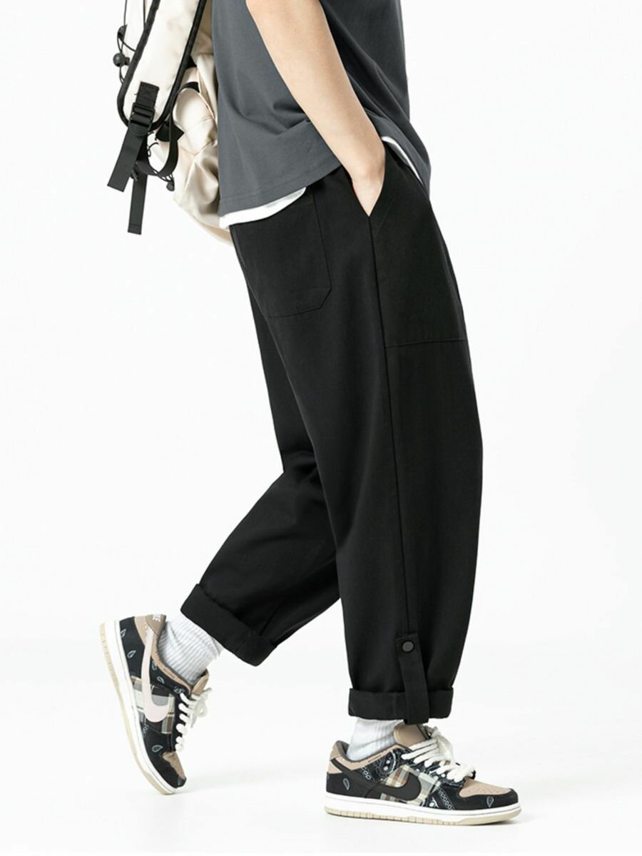 Брюки  Весна-лето 2024, размер 3XL, черный — фото 1