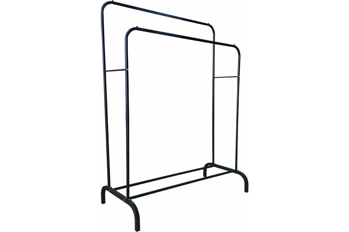 HELEX Двойная напольная вешалка для одежды , чёрная W-01