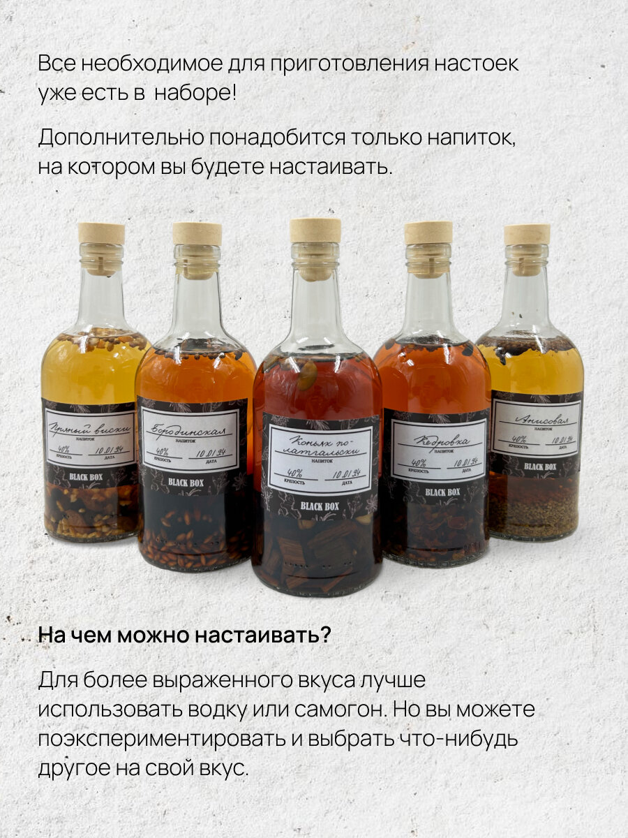 Подарочный набор Black Box "Настойки" / Подарок мужчине или женщине — фото 1