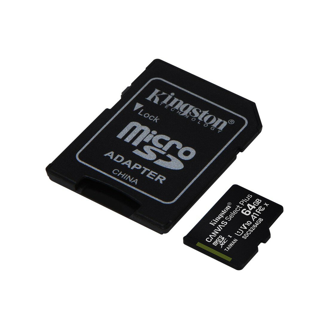 Карта памяти MicroSD 64Гб Kingston Canvas Select Plus+ SD