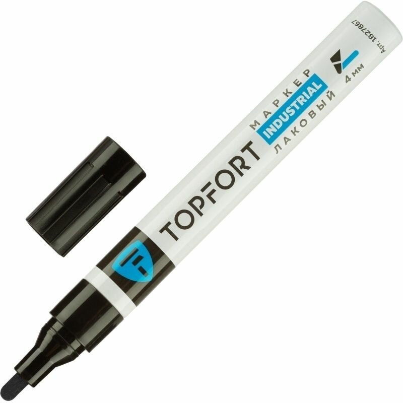 Маркер Topfort "Industrial", лаковый, 4 мм, черный (ZP1501)