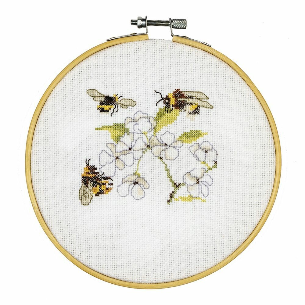 Набор для вышивания Dutch Stitch Brothers "Пчелы", канва Aida 14 ct, мулине