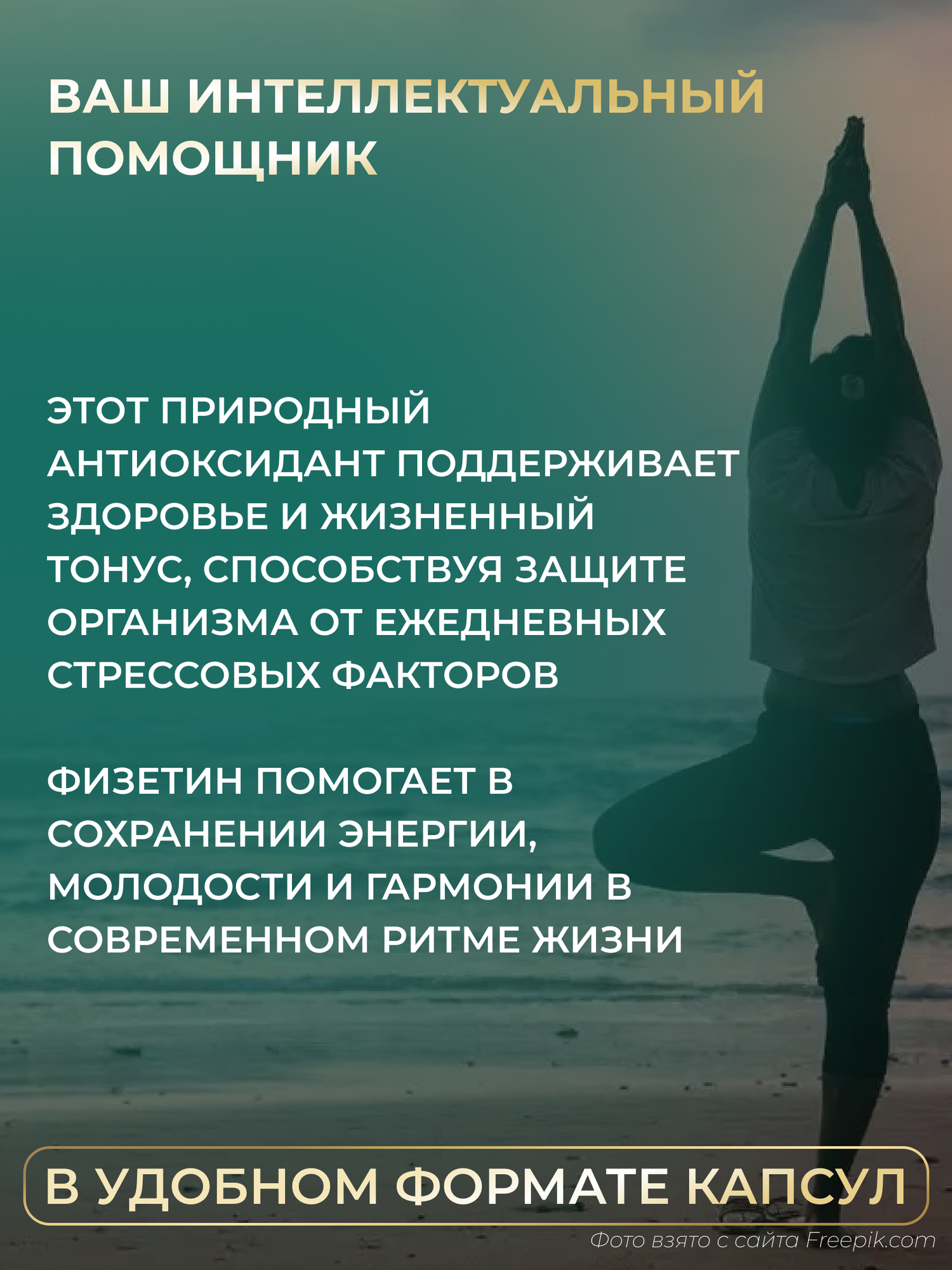 Антиоксиданты Физетин GraFLab 100 мг, натуральный антиоксидант, 60 капсул