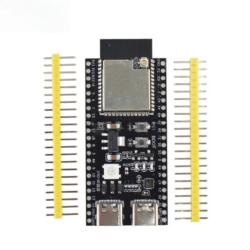 Основная плата ESP32-S3 WROOM — двойной режим Wi-Fi/Bluetooth, флэш-память 4 МБ, комплект прототипов USB-C OTG IoT для компактных проектов, N16R8 non-soldering