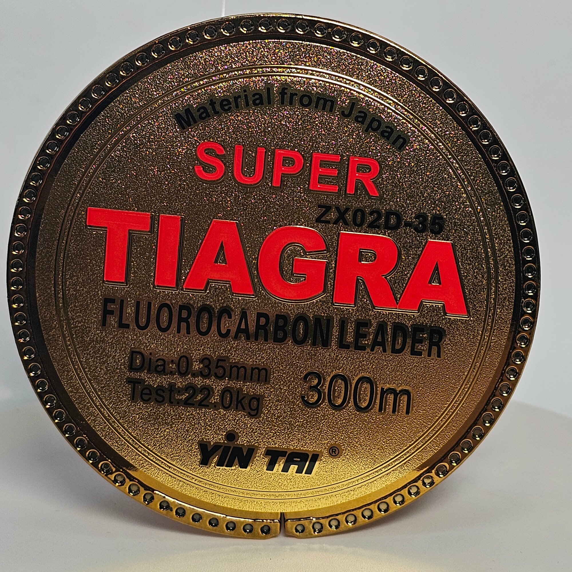 Леска для рыбалки "Super Tiagra", флюрокарбоновая, 300м, диаметр 0,35мм, бесцветная