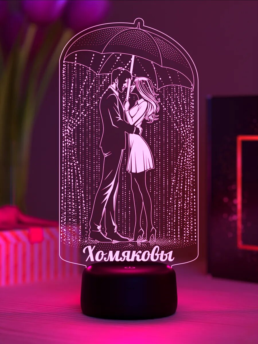 Ночник «Хомяковы - пара под зонтом»