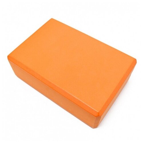 Блок (Кубик) для йоги и фитнеса классический 22.8x15.2x7.6 оранжевый