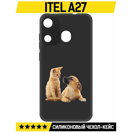 Чехол-накладка Krutoff Soft Case Лучшие друзья для ITEL A27 черный чехол накладка krutoff soft case лучшие друзья для itel p55 черный