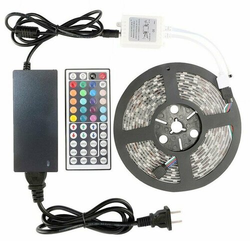 Светодиодная лента LED лента RGB набор Огонек OG-LDL01 (5050, IP65, блок, пульт),5м