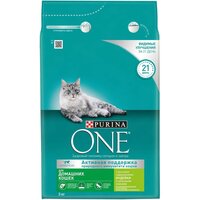 Purina One корм для домашних кошек Индейка, 3 кг.