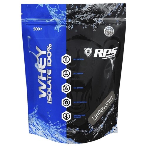 rps whey isolate 100% 500 гр двойной шоколад Протеин RPS Nutrition Whey Isolate 100%, 500 гр., нейтральный