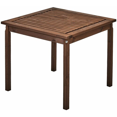 Стол деревянный для сада и дачи, квадратный, 80*80см, хольмен стол хольмен неокрашенный 4 местный