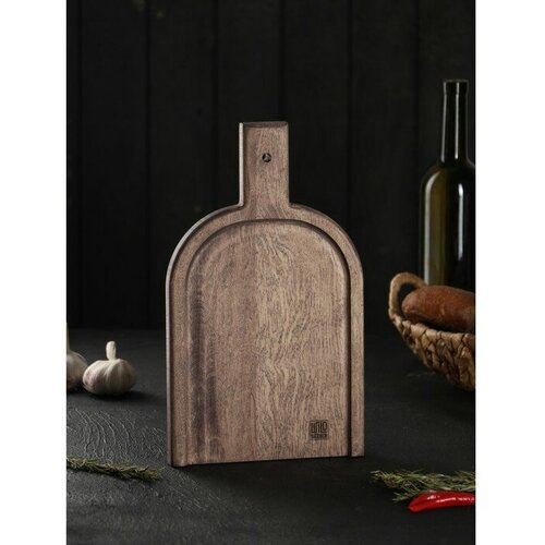 Разделочная доска для подачи Wild Kitchen, 32х19х2.5 см, граб темный