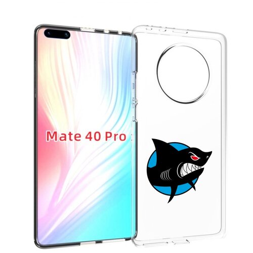 чехол mypads акула синяя в штанах для huawei mate 40 pro noh nx9 задняя панель накладка бампер Чехол MyPads Злая-акула для Huawei Mate 40 Pro (NOH-NX9) задняя-панель-накладка-бампер