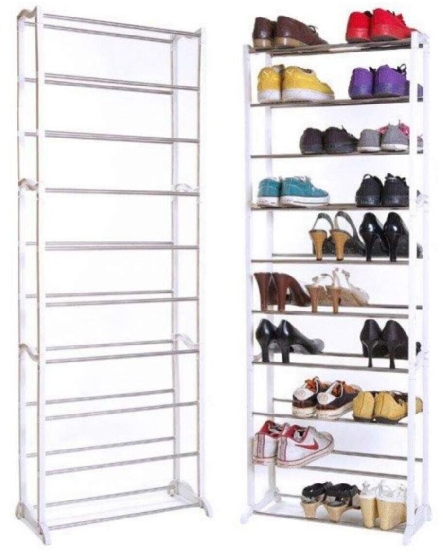 Полка обувница для обуви белая 10 полок+Авторский магнит AlexShoping на холодильник - фотография № 7
