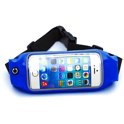 Спортивная сумка для телефона на пояс, синяя сумка спортивная на пояс для телефона 23 см цвет черный onlitop 3931218
