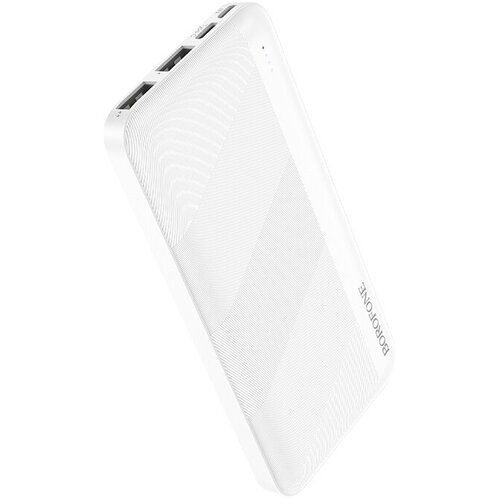 Внешний аккумулятор 10000mAh 2USB 21A Li-pol батарея с LED-индикатором Borofone BJ27 White 129900₽