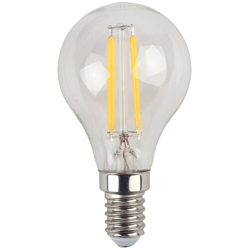 Лампочка светодиодная ЭРА F-LED P45-7w-840-E14 E14 / Е14 7 Вт филамент шар нейтральный белый свет