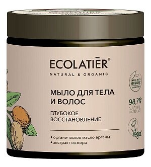 ECOLATIER Мыло мягкое Глубокое восстановление, 350 мл, 500 г