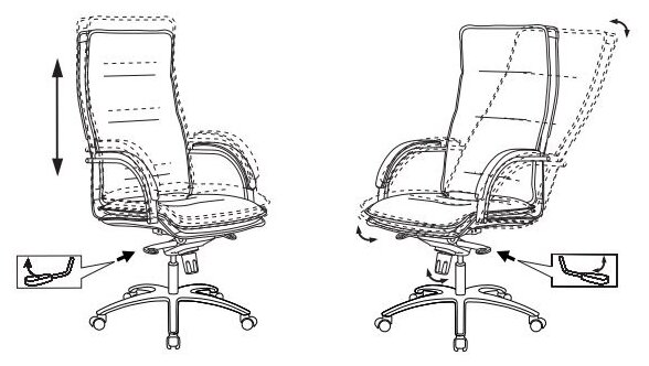 Компьютерное кресло Бюрократ T-9927SL для руководителя, обивка: натуральная кожа/искусственная кожа, цвет: чёрный - фотография № 20