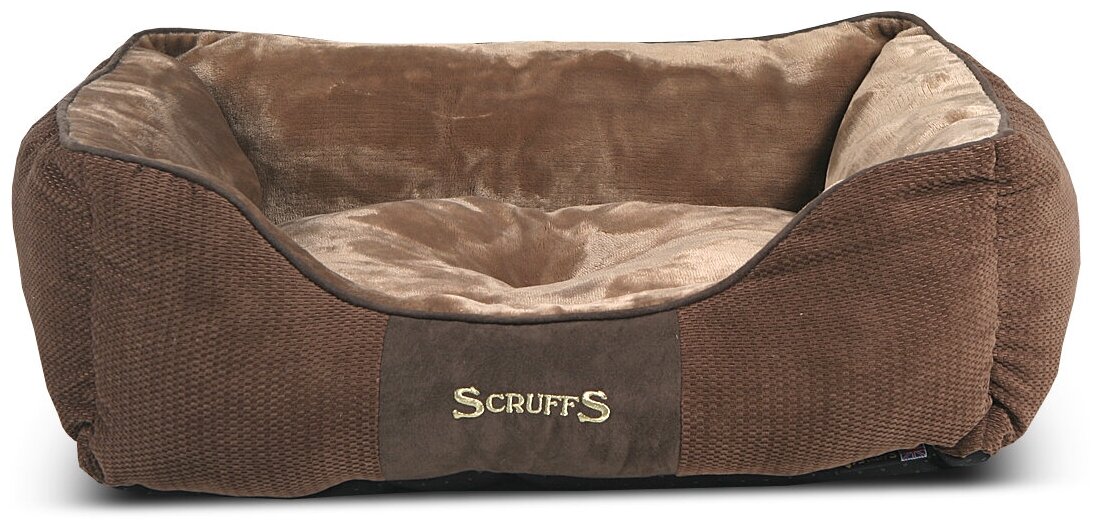 Лежанка с бортиками Scruffs "Chester", шоколад, 75*60см (Великобритания)