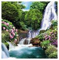 Фотообои глянцевые Цветущий водопад 196*201