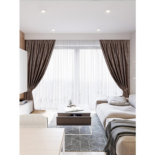 Комплект штор Питон (высота 270, ширина 180, коричневый-217)