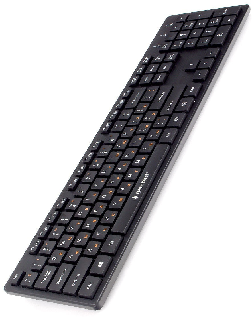 Клавиатура Gembird 2 встр. USB-хаба, шоколадный, 104 кл., USB - фото №5
