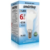 Светодиодная (LED) Лампа, Smartbuy R50-06W/4000/E14