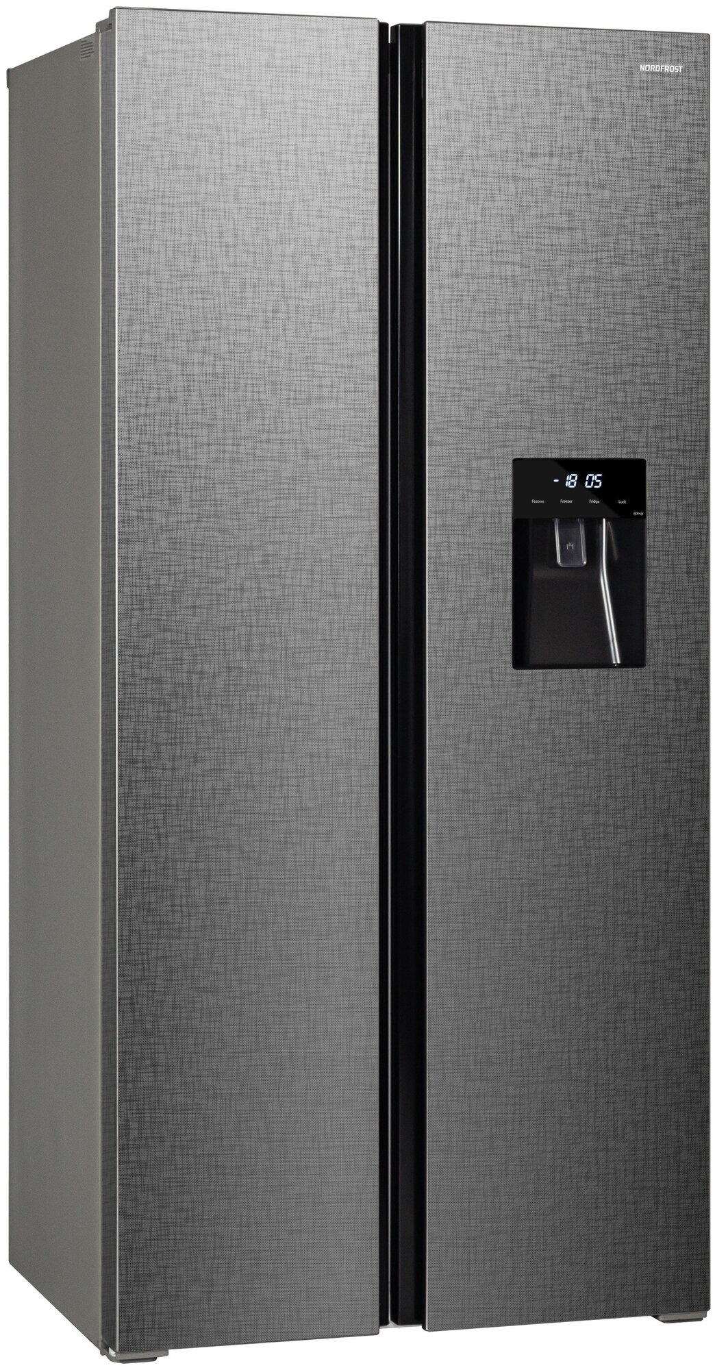 Холодильник NORDFROST RFS 484D NF, Side-by-Side, отдельностоящий, Total No Frost, инвертор, 472 л объем