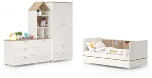 Мебель для детской комнаты Эйп № 1 цвет белый/дуб белый, спальное место 800х1600 мм, без матраса