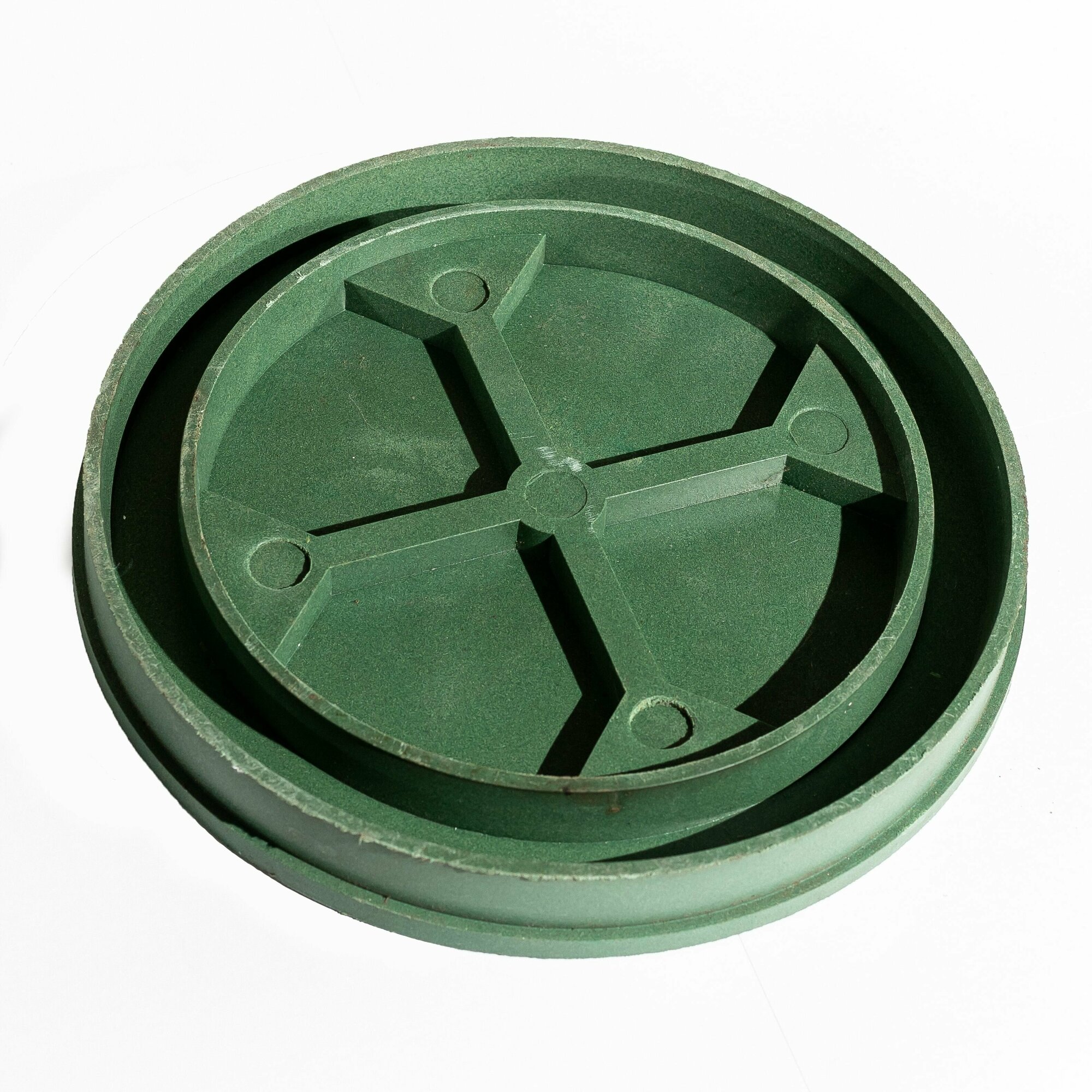 Заглушка для трубы D315, полимерно-песчаная, полимерпесчаная, зеленая - фотография № 4