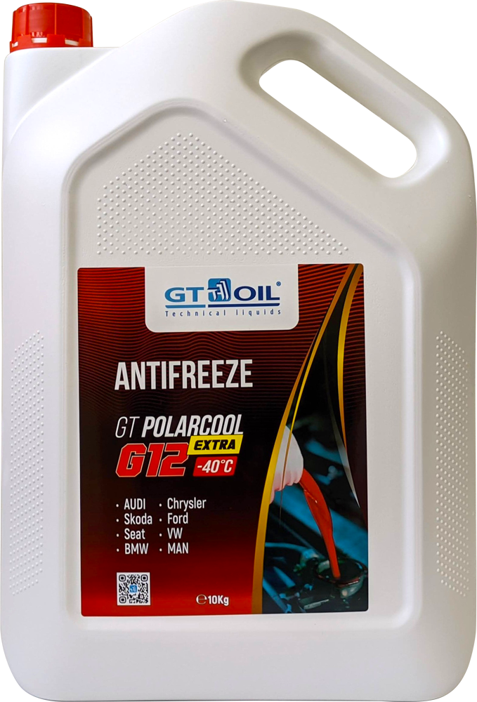 Антифриз Gt Polarcool Extra G12 Красный, 10 Кг GT OIL арт. 4606746008278