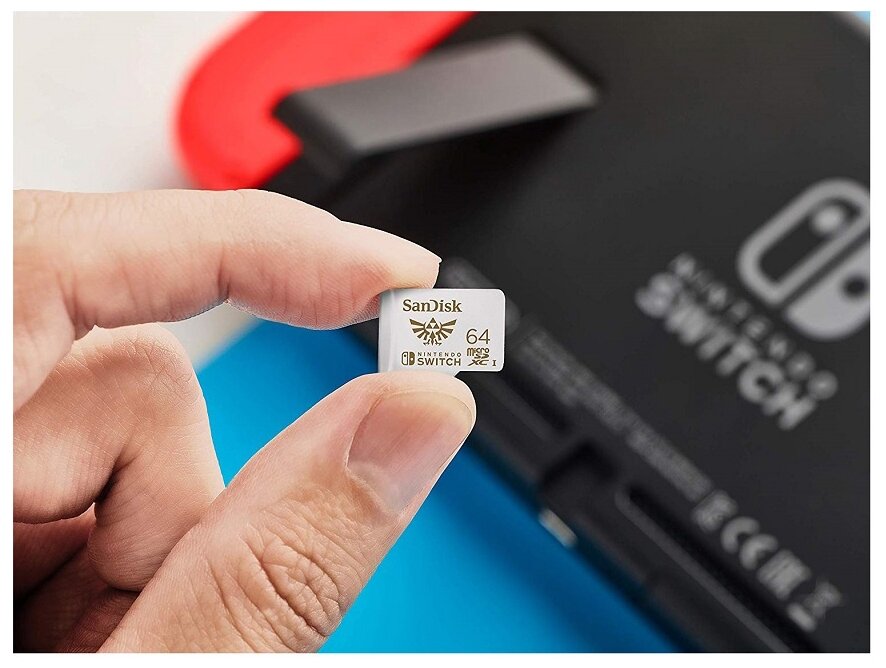 SanDisk Карта памяти microSDXC 64Gb для Nintendo Switch (SDSQXAT-064G-GNCZN), белый - фото №4