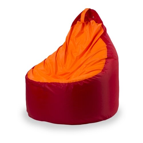 фото Пуффбери кресло-мешок комфорт красный/оранжевый оксфорд