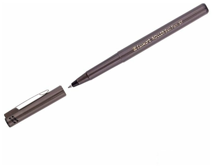 Ручка-роллер Luxor черная, 0,7мм, одноразовая (арт. 233881)