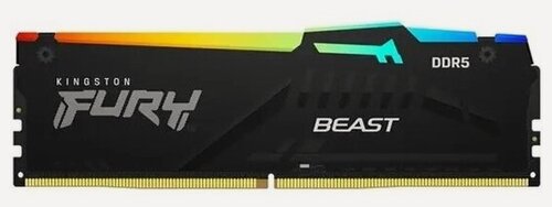 Изображение товара Оперативная память Kingston DDR5 32Gb 5200MHz pc-41600 Fury Beast RGB Black CL40 (KF552C40BBA-32)