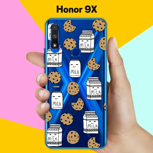 Силиконовый чехол Молоко и печеньки на Honor 9X силиконовый чехол молоко и печеньки на honor 9x