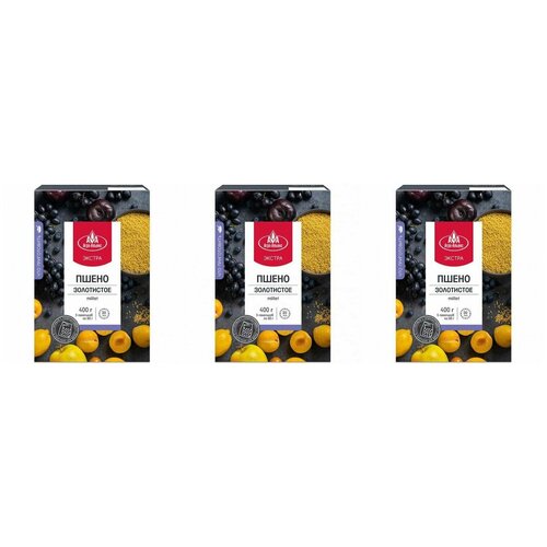Агро-Альянс Крупа Пшено золотистое Экстра , 400 г, 3 шт