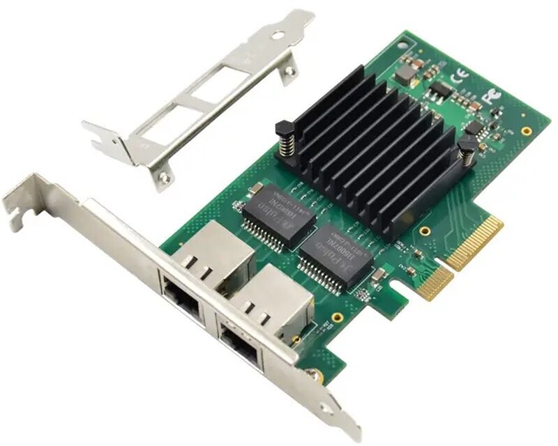 Сетевая карта PCIe x4 (Intel NHI350AM2) 2 x RJ45 Gigabit Ethernet | ORIENT XWT-INT350L2PE4