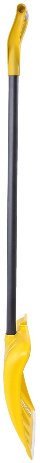 Лопата снегоуборочная скиф с алюминиевой планкой 365х380 с металлическим черенком и V-образной ручкой L-1350 мм (в сборе) - фотография № 3