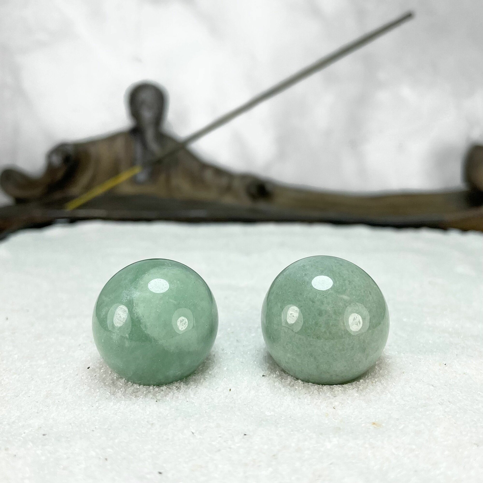 Массажные шары Баодинг для здоровья и медитации, антистресс, из натурального камня Нефрит, диаметр 2 см, 2 шт