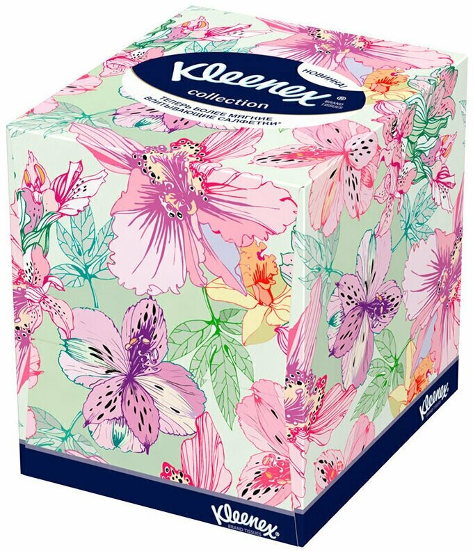 KLEENEX Салфетки в коробках "Collection" 100шт куб