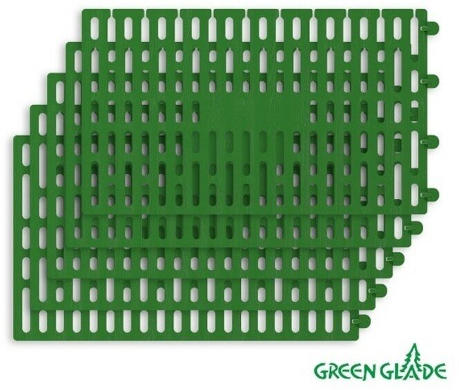Защита стволов деревьев пластиковая МаксДан (набор 5 шт.) зеленая.
