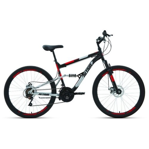 Велосипед ALTAIR MTB FS 26 20 disc 26 18 ск рост 16 2020-2021 черныйкрасный RBKT1F16E013 2450500₽