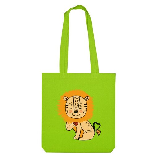 Сумка шоппер Us Basic, зеленый сумка влюблённый кот желтый