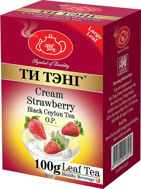 Чай чёрный "Ти Тэнг" - Клубника со сливками, картон, 100 гр.