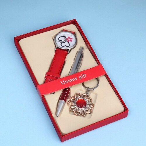 Набор подарочный 3в1 (ручка, часы, брелок) набор подарочный волк зажигалка брелок ручка